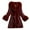 Burgundy, variant on Lovskoo Winter Coats for Women Fashion Faux Fur Warm Jacket Plus Size Long Sleeve Casual Fleece Collar Elegant Slim Overcoat White