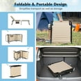 thumbnail image 6 of Topbuy Oversize Folding Chaise Lounge Portable Patio Sun Lounger with Adjustable Backrest Detachable Pillow & Pocket Beige, 6 of 9