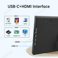 thumbnail image 5 of LESOWN Small Auxiliary Display 10.1 Inch 1024x600 IPS LCD Monitor USB-C HDMI Portable External Display for Laptop Computer Camera Black, 5 of 9