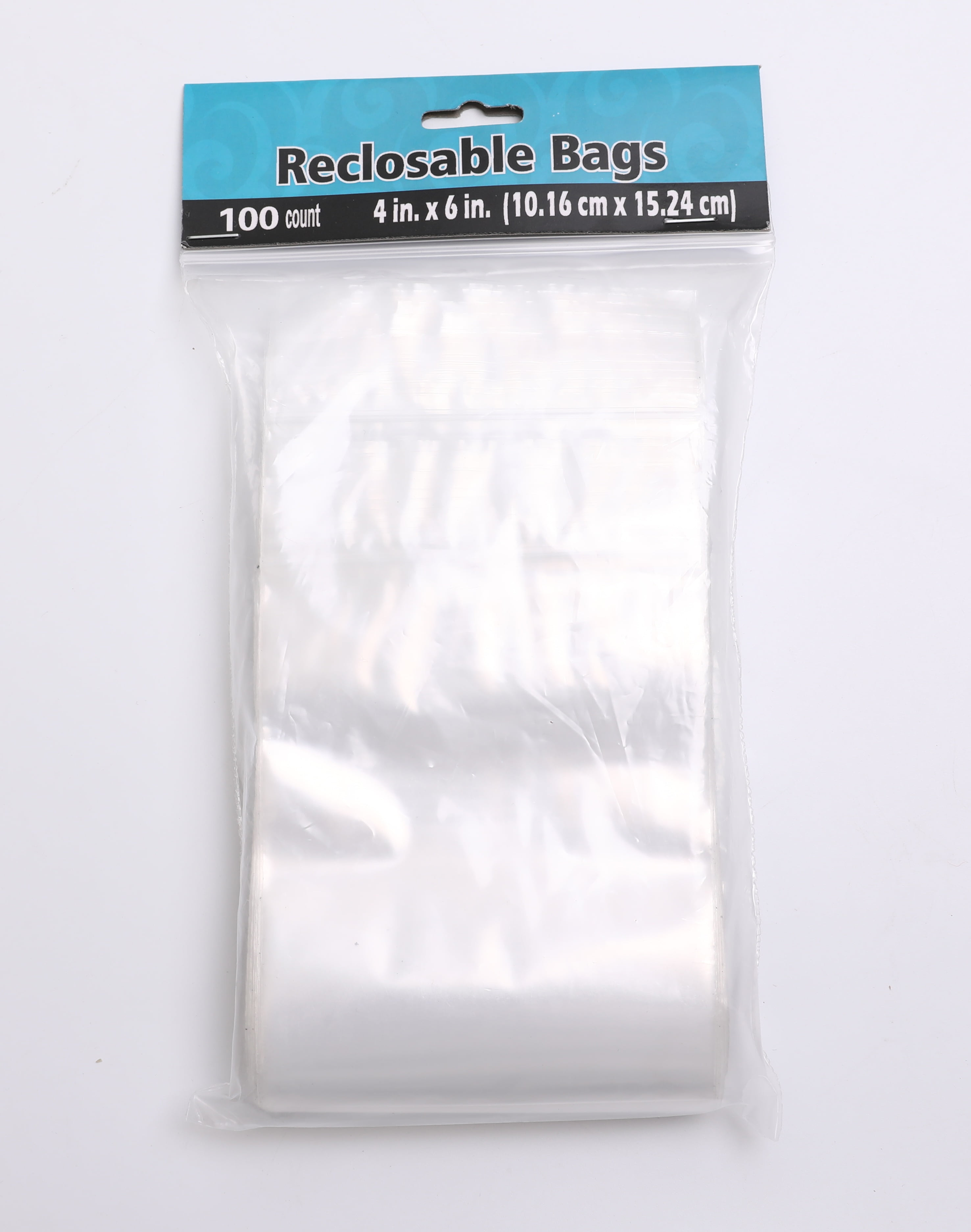 3" x 4" Small Zip Top Bags 4 Mil Reclosable Bag with Hang Hole 2000 Count 3x4 