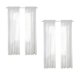 thumbnail image 1 of Cortinas transparentes blancas para ventana, 90 pulgadas de largo, 4 paneles, cortinas transparentes blancas, panel básico con bolsillo para varilla, 1 of 8