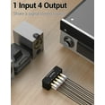 thumbnail image 3 of Cubilux AS-R1 4-Way Audio Splitter Box - 4-Channel Stereo RCA Splitter - Aluminum Alloy (1 in 4 Out), 3 of 7