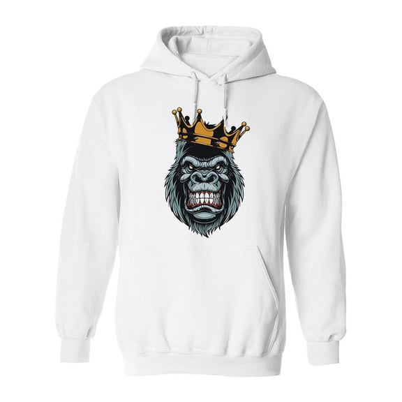 King Gorilla Hoodie Men -Image by Shutterstock, Male Large