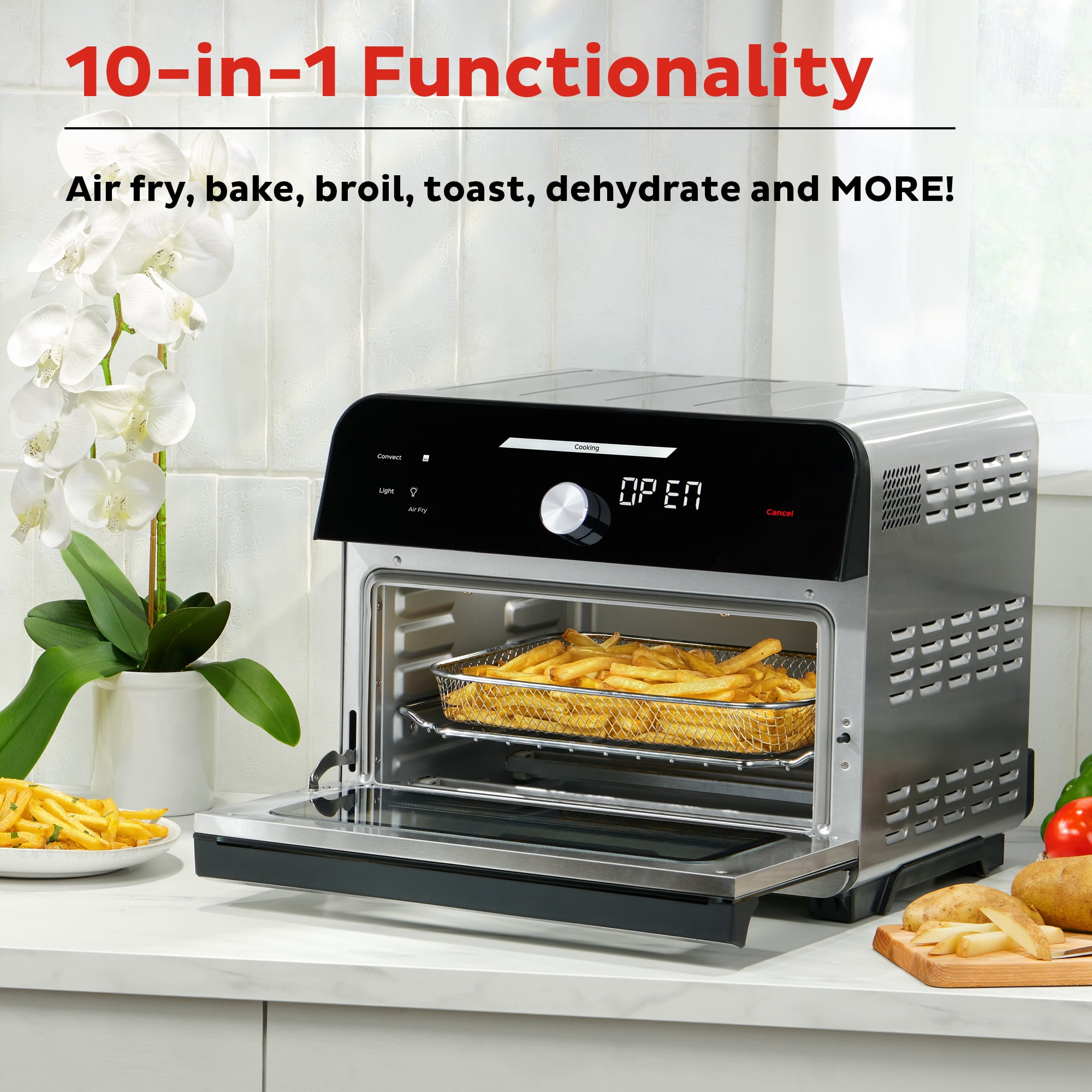 Instant Pot Omni Plus 18L Air Fryer Toaster Oven 10-in-1 Combo, Rotisserie Oven, Deep Fryer, Oil-less Mini Cooker, Convection Oven, Dehydrator, Instant Pot Omni Plus 18L Air Fryer Toaster Oven 10-in-1 Combo, Rotisserie Oven, Deep Fryer, Oil-less Mini Cooker, Convection Oven, Dehydrator,
