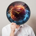thumbnail image 5 of 12" Round Silent Wall Clocks Basketball Cool Acrylic Battery Operated Clock Non-Ticking Clocks Bedroom Living Room Home Decorative, 5 of 10