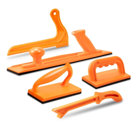 POWERTEC 5PK Push Block and Push Stick Set Fits Table Saws, Router Tables, Band Saws & Jointers, Dual Ergonomic Handles w/Max Grip, Wood Pusher Reduces Kickback & Increases Safety, 71009