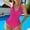 Hot Pink, variant on SEMPAI Plain Plunging V Neck Swimwear for Women Sexu Tummy Control Bathing Suit High-Cut Slim Fit Swimsuit 2026 Beachwear