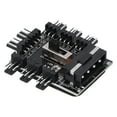 thumbnail image 3 of Accesorios Computadora Fan Hub Splitter Controlador De Velocidad De 8 Cable De Extensión De 3 Pines Interfaz Grande De 4 Pines, 3 of 7