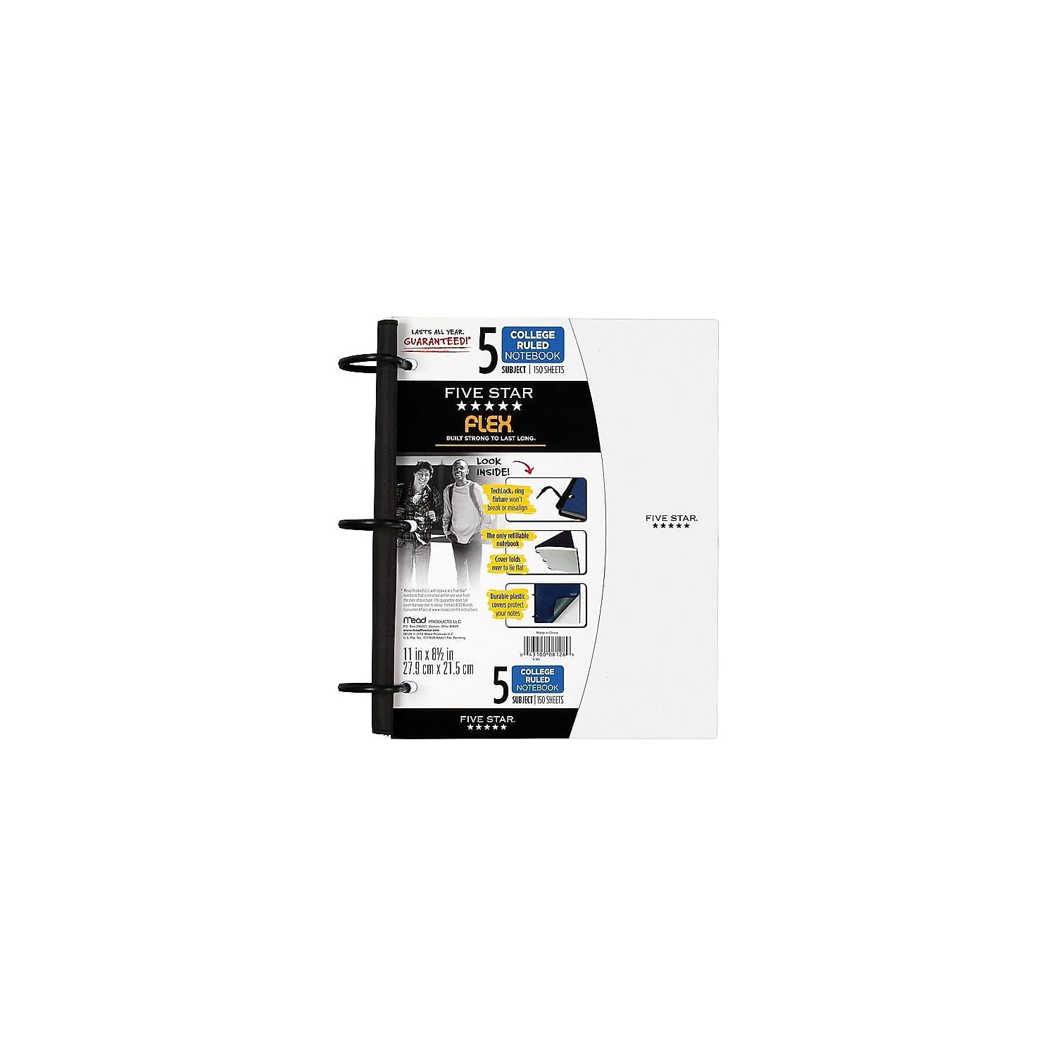 Five Star 5-Subject Notebook 8.5 x 11 08128