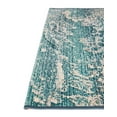 thumbnail image 4 of Unique Loom Outdoor Modern Collection Area Rug - Strive (5' 1" x 8' Rectangle Aqua Blue/Yellow), 4 of 8