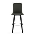 thumbnail image 2 of Amisco Watson 26 In. Swivel Counter Stool - Charcoal Grey Polyester / Black Metal, 2 of 9