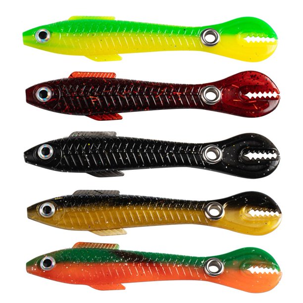 Cebo artificial de PVC 10cm/4in cebos falsos para herramienta de pesca al aire libre (vino tinto)