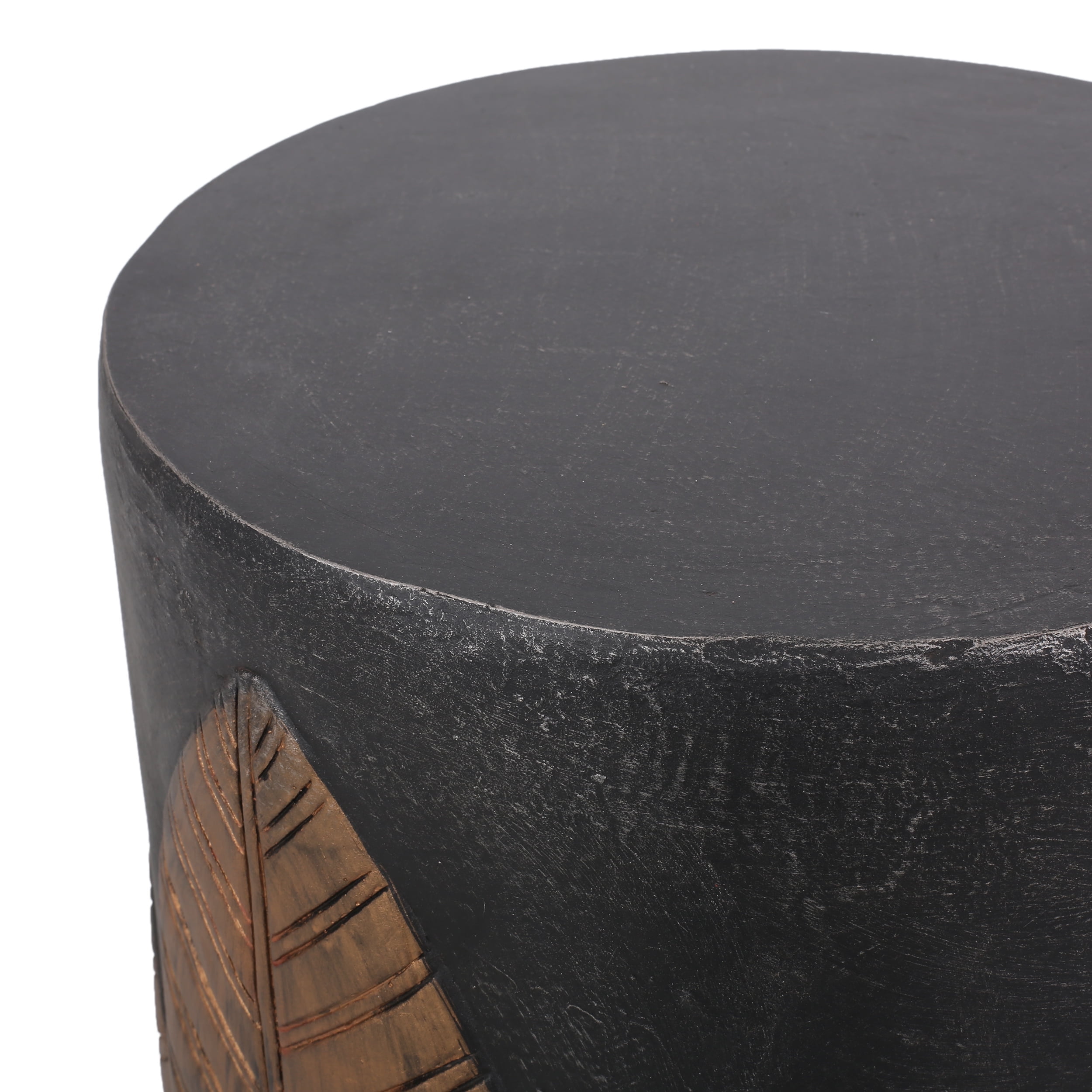 Side Table, Outdoor Lightweight Concrete Table for Patio Balcony Garden, Copper