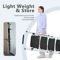 thumbnail image 5 of 4-step White Folding Ladder with Wide Safety Handle, Sturdy Steel Multi-purpose Ladder Anti-skid Pedals, for Home, Kitchen, Office, White, 5 of 8