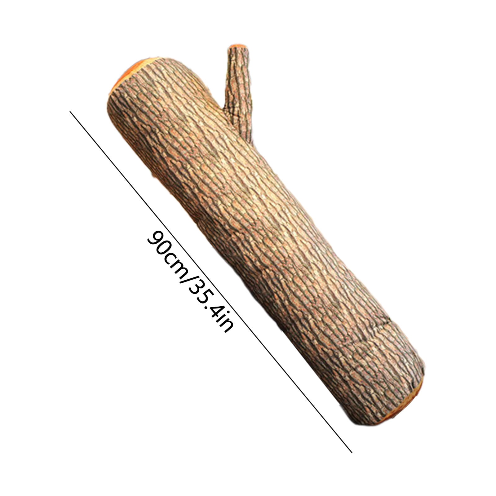 JGJJUGN Lifelike Tree Stump Body Pillow, Faux Wood Log Bolster Pillow, Realistic Wood Grain Decorative Cushion, Soft Supportive Pillow for Couch, Home Decor, 90cm