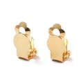 thumbnail image 2 of 200 pc 304 Stainless Steel Clip-on Earring Findings with Round Flat Pad Flat Round Real 18K Gold Plated Tray: 8mm 18x8x6mm Hole: 3mm, 2 of 4