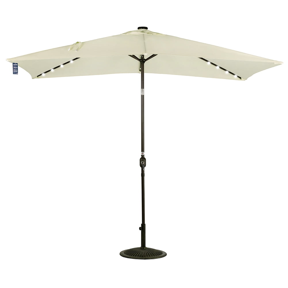Sundale Outdoor Rectangular Solar Powered 24 LED Lighted Outdoor Patio Umbrella with Crank... by Sundale Outdoor