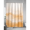 thumbnail image 5 of Fsddascl Orange Ombre Mountain Shower Curtain Set - 66" x 72" Washable Bathtub Curtain with 12 Hooks, Nature Abstract Art Marble Gradient Waterproof Fabric Stall Shower Curtains for Bathroom/Bathtub, 5 of 6