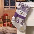 thumbnail image 4 of Christmas Decorations Christmas Stockings Purple Velvet with Super Soft Plush Cuff Christmas Socks Santa Claus Doll Gift Bag for Family Fireplace Holiday Christmas Party Decorations, 4 of 6