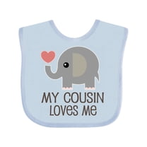 Inktastic My Cousin Loves Me Boys or Girls Baby Bib