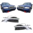 thumbnail image 3 of 1 par de tapas para gancho de remolque del parachoques delantero del coche, tapa para orificio de remolque, embellecedor para remolque para Mercedes Benz Clase C W202 1998-2001, 3 of 5