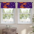 thumbnail image 2 of LALILO Kitchen Curtain Valance Happy Halloween Autumn With Rod Pocket Window Curtain 52"x 18" Set of 2, 2 of 5