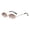 Khaki, variant on Rimless Rhombus Shape Women Sunglasses Cut Edge UV Protection Fashion Sun Glasses Driving Travelling Men Hexagon Small Polygonal Vintage Metal Shades
