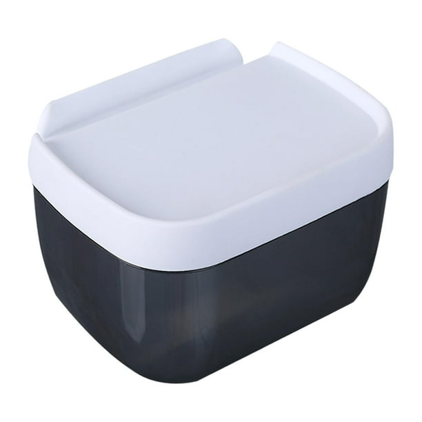 Portarrollos multifuncional para papel higiénico con estante, resistente al agua y sin perforaciones. negro