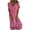 Pink, variant on Ashirexll Maxi Dresses for Women, Womens Summer Dresses, Fashion Casual Round Neck Solid Color Short Sleeve Loose Dress
