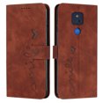 thumbnail image 6 of Allytech for Moto G Play 2021 Wallet Case,Embossed PU Leather Folio Flip Wristlet Shockproof Credit Card Slots Stand Case for Motorola Moto G Play 2021 6.5 inch, Brown, 6 of 6