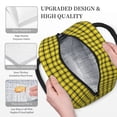 thumbnail image 3 of Balery Yellow Checkered Plaid Bolsa de Almuerzo para Mujeres, Caja de Almuerzo, Bolsa de Almuerzo Pequeña Impermeable, Tote de Almuerzo Reutilizable con Gran Capacidad, 3 of 6