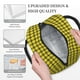 thumbnail image 3 of Balery Yellow Checkered Plaid Bolsa de Almuerzo para Mujeres, Caja de Almuerzo, Bolsa de Almuerzo Pequeña Impermeable, Tote de Almuerzo Reutilizable con Gran Capacidad, 3 of 6