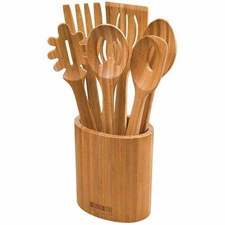 walmart set utensils kitchen Utensil with Bamboo Seville Classics 7 Set Piece Kitchen