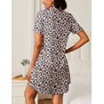thumbnail image 4 of Ekouaer Womens 2 Pack Button-Down Nightgowns Soft Short Sleeve Sleepshirts Boyfriend Pajama Dress, 4 of 6