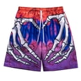 thumbnail image 2 of Beach Shorts for Men 2026 Summer Casual Loose Fit Elastic Waist Straight Leg Floral Printed Cool Shorts with Pockets, 2 of 6