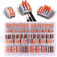 thumbnail image 1 of 60 conectores eléctricos con palanca de operación, 30 abrazaderas de 2 vías, 20 abrazaderas de 3 vías, 10 abrazaderas de 5 vías, conector de cable, abrazaderas de cable eléctrico--, 1 of 5