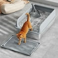 thumbnail image 4 of Stainless Steel Sifting Litter Box with Lid,Extra Large Sifting Cat Litter Box for Pine Pellets & Cats,Metal Pellet Sifter Litter Pan System for Odor Control with Scoop(Black), 4 of 9