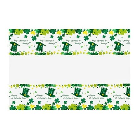 

St. Patricks Day Decorative Tablecloth Irish Day Lucky Grass Party Disposable Tablecloth