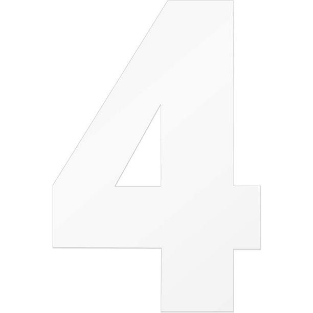 Au Bon Cake Clear Acrylic Template for Shaping Your Cake into Arial-Font  12-Inch Number 4 - Walmart.com