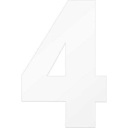 

Au Bon Cake Clear Acrylic Template for Shaping Your Cake into Arial-Font 12-Inch Number 4
