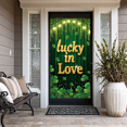 thumbnail image 3 of Lucky in Love Green Clover Backdrop Party Wedding Event Decoration Background Hanging Display Sign Celebration Photography Prop, 3 of 4