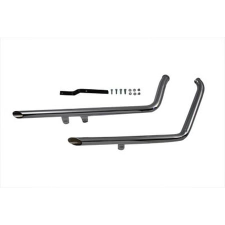 Cycle Shack Accessories - Exhaust Drag Pipe Set Slash Cut,for Harley Davidson,by Cycle Shack