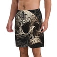 thumbnail image 2 of Pofeuu Vintage Pattern Flower Skull Prin Men's Swim Trunks Quick Dry Bathing Suit Swimming Board Shorts Mesh Lining Beach Swimwear-3X-Large, 2 of 6
