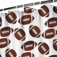 thumbnail image 3 of Brown Footballs Repeat Pattern Shower Curtain 36"x72" ,Bathroom Decorative Shower Curtains Set with 12 Hooks,Modern Waterproof Washable Shower Curtain, 3 of 6