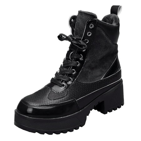 

NN Women s Fashion Ankle Boots - Chunky High Heel Booties Snow Boots For Women
