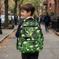 thumbnail image 2 of Uorisanigo Green Camo Dinosaur Teen Kids Backpack for Boys Large Capacity Schoolbag Elementary Middle School Bookbag Lightweight Daypack for Back to School, 2 of 7