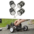thumbnail image 6 of Rushawy 8 Pieces 1/64 Scale Wheels with Car Wheels Axles for Diecast Car Model Adult White, 6 of 9
