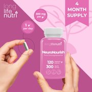 NeuroNourish (Centrophenoxine) 300mg - 120 Vegetarian Capsules, 4-Month Supply, Natural Nootropic for Strengthening Memory, Focus, Cognitive Function, GMP Certified, Made in USA