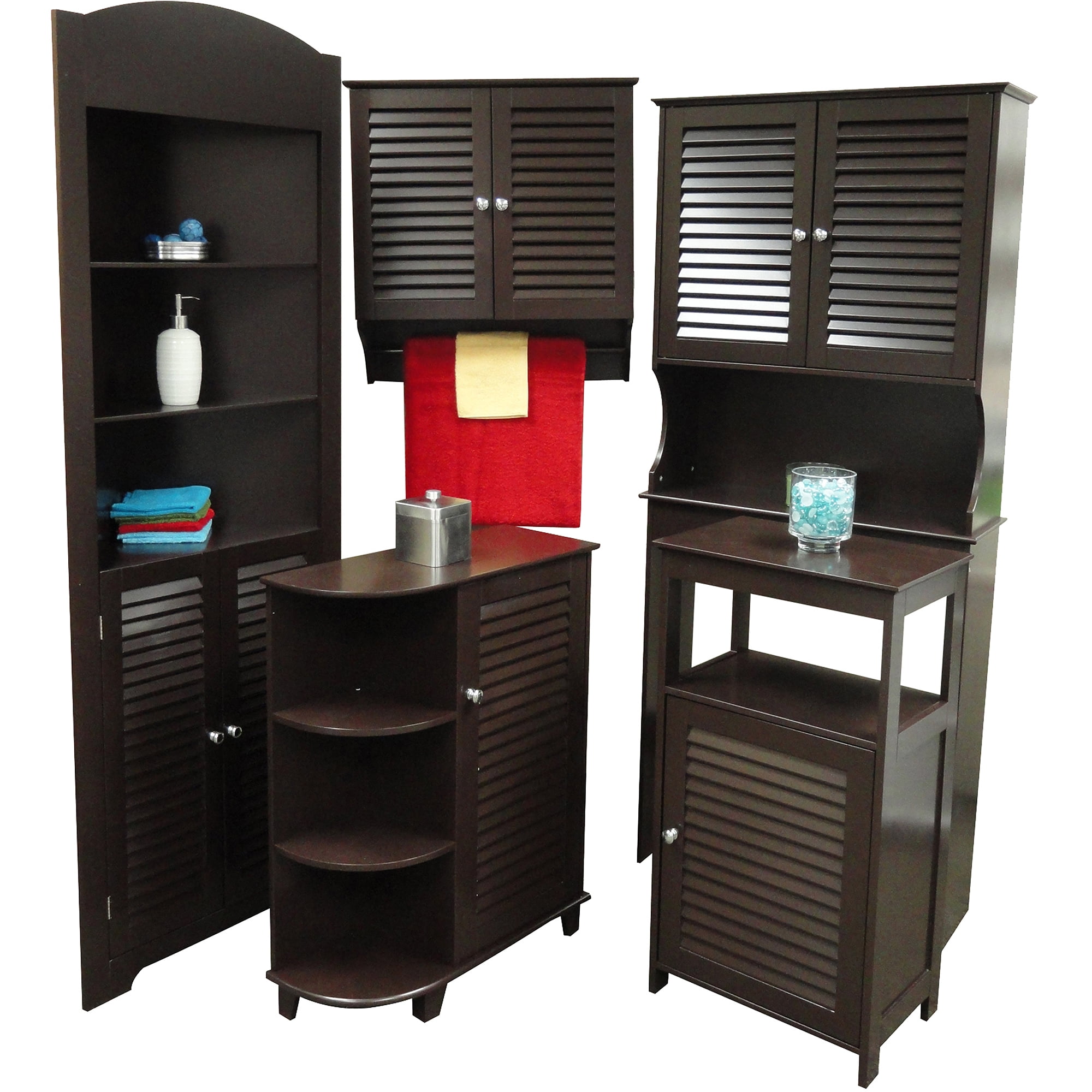 Espresso Bathroom Wall Cabinet With Towel Bar Espresso Bathroom Wall Cabinet With Towel Bar