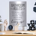 thumbnail image 6 of Luxe Metal Art 'Bathroom Rules' by lettered & lined, Metal Wall Art, 12"x16", 6 of 9